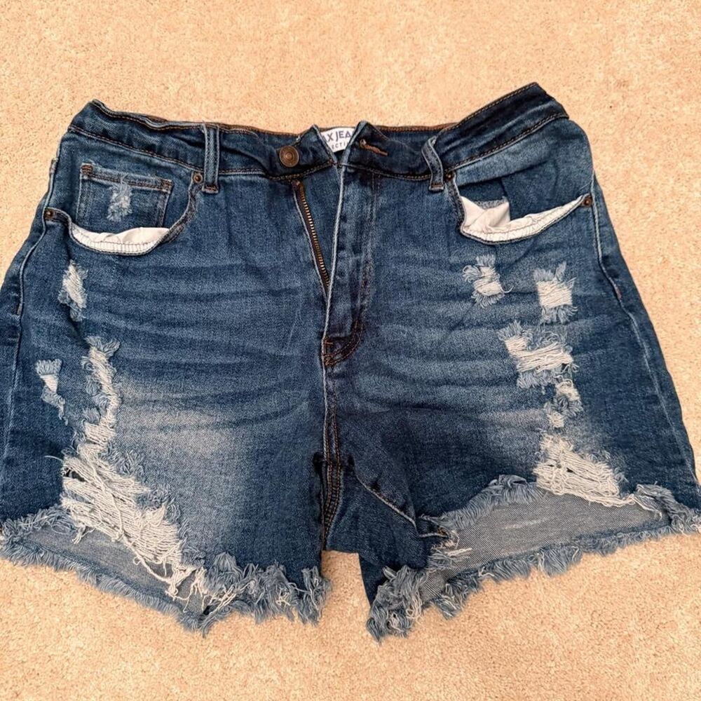 Wax-jean Women's Blue and Navy Shorts